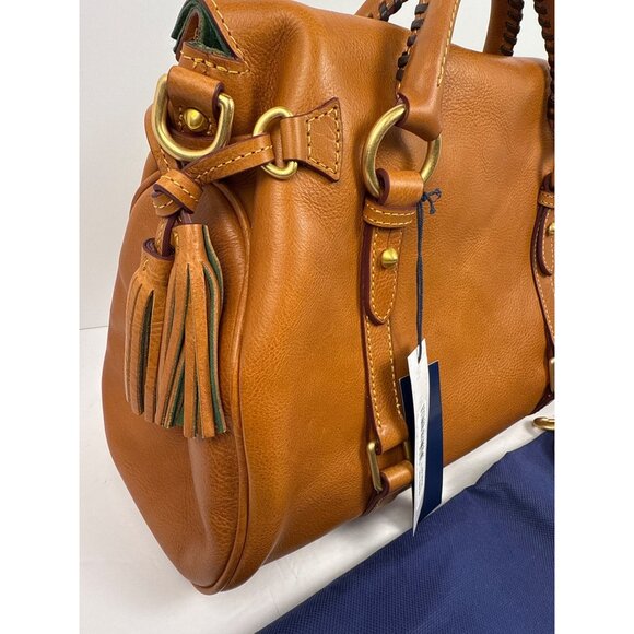 Dooney & Bourke Women's Florentine Leather Vachetta Small Satchel in Natural - Picture 10 of 16